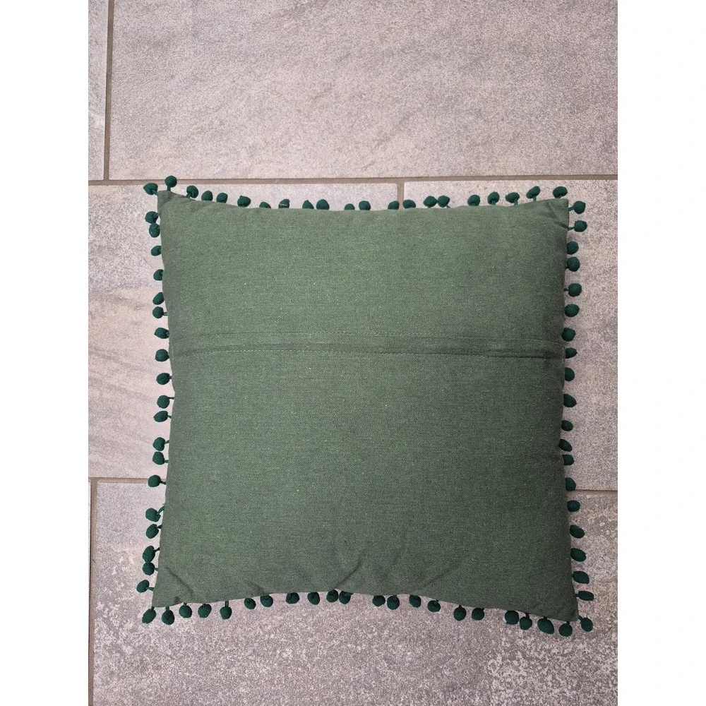 Vintage‎ Irish Shamrock Embroidered Pillow 13x13 Made IRELAND Green St Patrick's